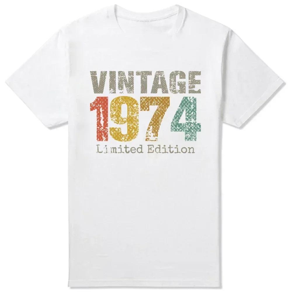 Made In 1974 Limited Edition 50 Years Of Being Awesome Tee Tops Round Neck Short-Sleeve Fashion Tshirt Clothing T-shirts 50733