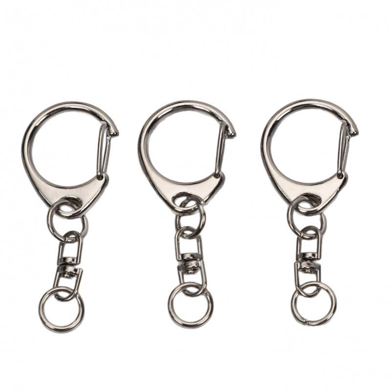 

Ключниця з цинкового сплаву Застібка-омар Фігурка-прикраса зі з єднувальними кільцями та кільцями-застібками Silver - 4.6cm x 1.8cm