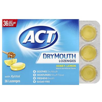 Mouth Dry Lozenges with Xylitol, Honey-Lemon, 36 Count