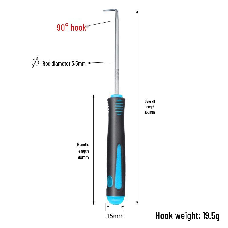 4-Piece Oil Seal & Tire Repair Tool Set - Includes Screwdriver Pullers and Hook Removers