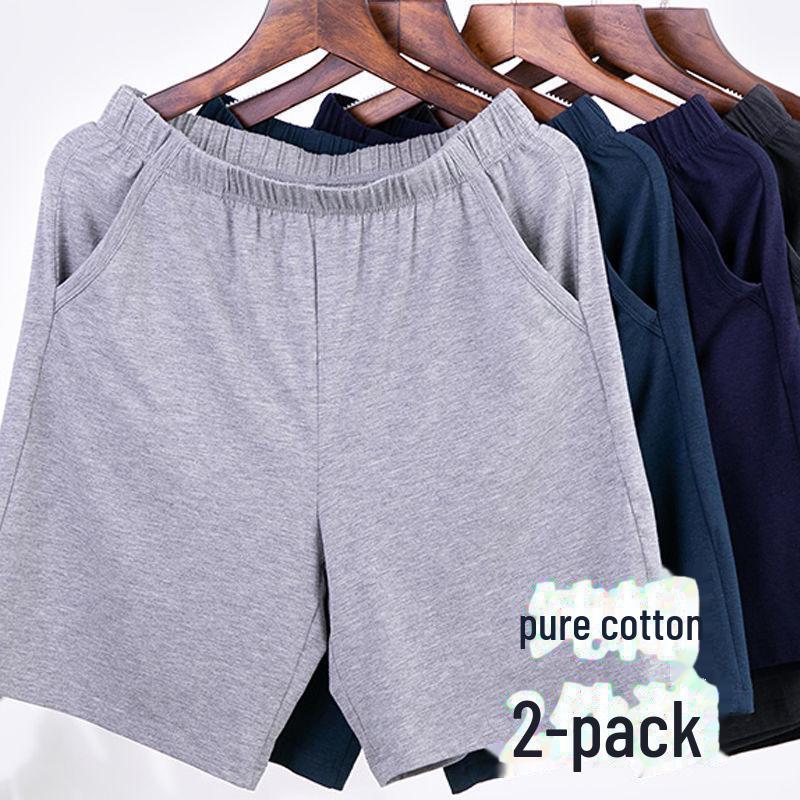 Men's Loose Cotton Pajama Shorts - Trendy Casual Wide-Leg Design