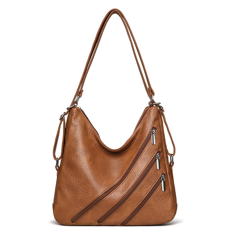 Women's Large Capacity Crossbody Bag PU Shoulder Tote Bag