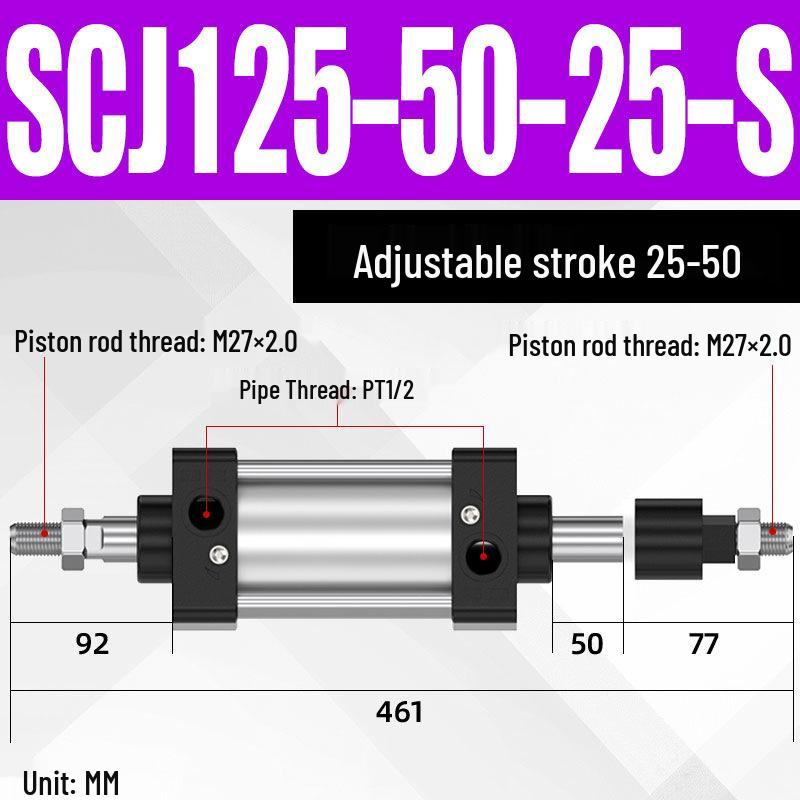 SCJ Adjustable Stroke High Thrust Pneumatic Cylinder SCJ32-160