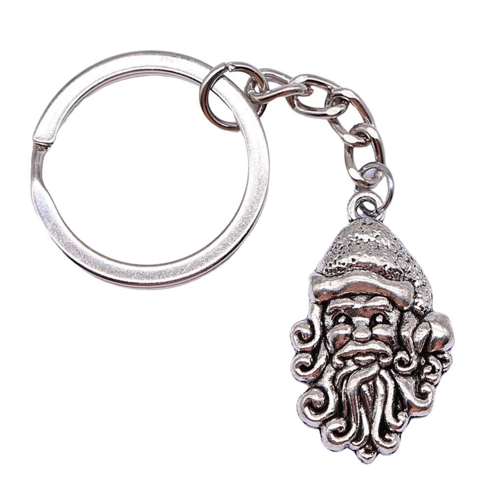 Merry Christmas Keychain Letter Charm Holiday Key Holder 28mm Ring