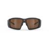 Rudy Project AGENT Q Sports Black Altitude Gold Sunglasses, Matte/High + Multi-Laser + Clear, SP709806-S003
