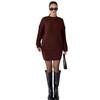 Autumn 2025 Round Neck Knit Sweater and Bodycon Skirt Set for Women