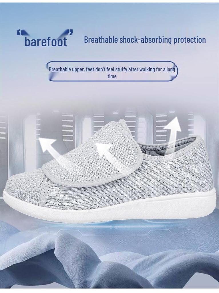 2025 Spring Summer Women's Breathable Velcro Mesh Loafers - Lightweight & Comfortable
