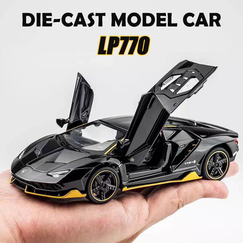 1/32 Scale Simulation Cars Toys Lambor LP770 Diecasts Toy Vehicles Model Alloy Autos Christmas Gift for Boys Kids Car Decoration