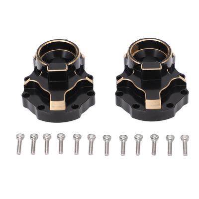 2Pcs Brass Rear Inner Portal Cover Housing Simulation Replacement RC Accessories with Set Screws for Traxxas RC Cars