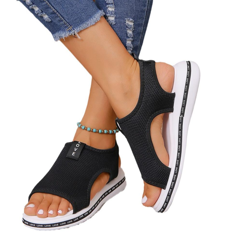 Summer new European and American large-size fly-woven sandals