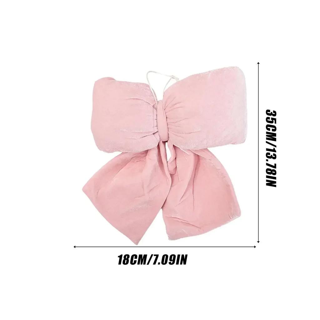 S/M/L Christmas Velvet Bow Pendant Wall Large Bowknot Decor Wedding Party DIY Craft Bowknot Gift Festival Atmospheric Decoration