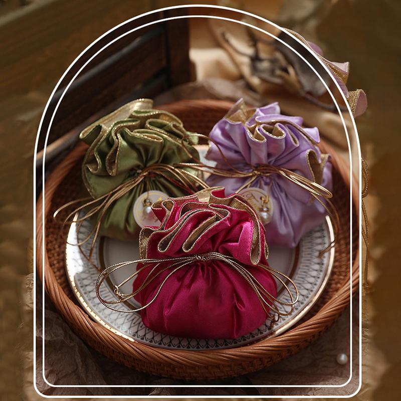 Wedding Jewelry Gift Box Bag Shower Decor Creative DIY Portable Phalaenopsis Velvet Candy Bags