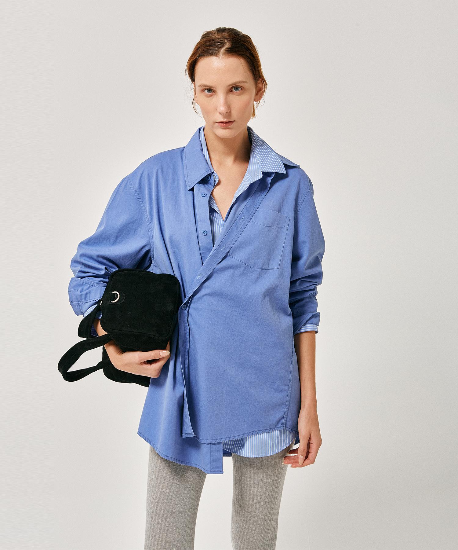 Label Archive W Maeve Drape Shirt Blue Blue/One Size