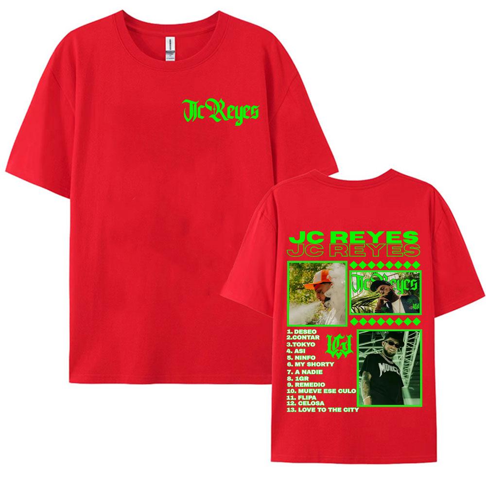 Rapper Jc Reyes Album Tour 2025 Merch Tee Shirt Mens Clothing Summer Fashion Vintage Hip Hop T Shirt Short Sleeve Loose Tshirt