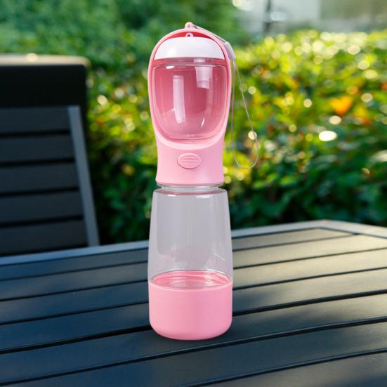 Dog Water Bottle with Food Container And Poop Bag Dispenser 3-in-1 Leak-Proof Portable Pet Water Dispenser for Walking Hiking Travel