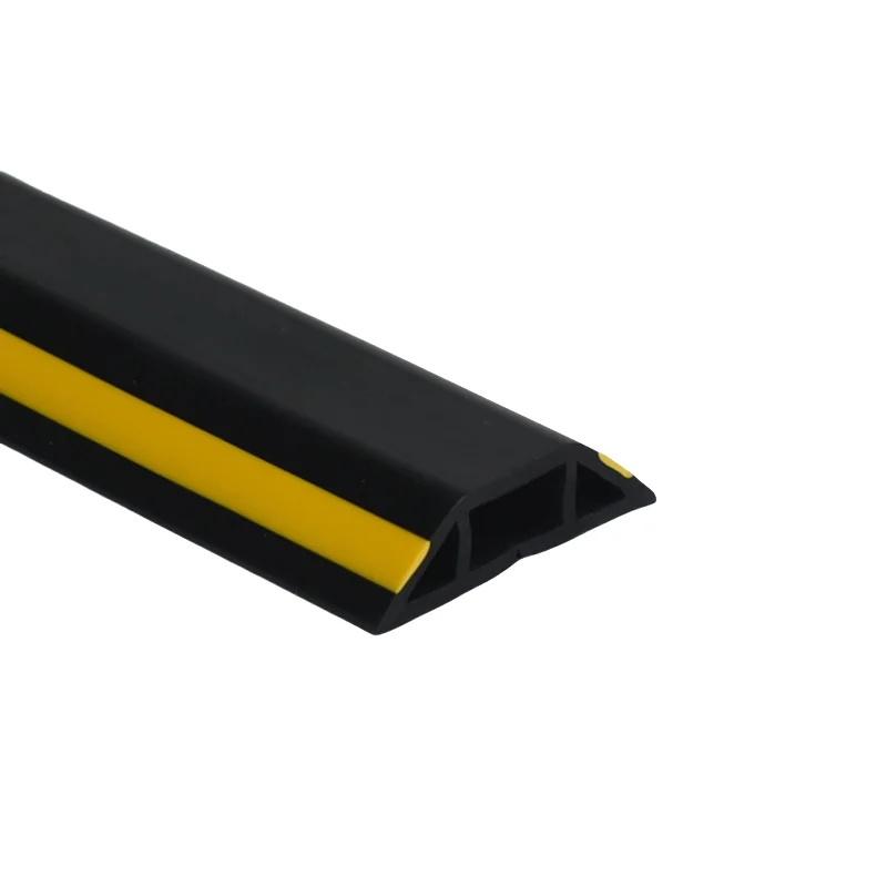 1pc 1m/39.37in Wear-resistant Trunking Fixed Wire Trunking with Adhesive Backing Soft Rubber Self-adhesive Wire Casing