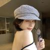Korean Retro Plaid Beret Women's New Spring and Summer Literary Versatile Octagonal Hat Showing Face Little Painter's Hat