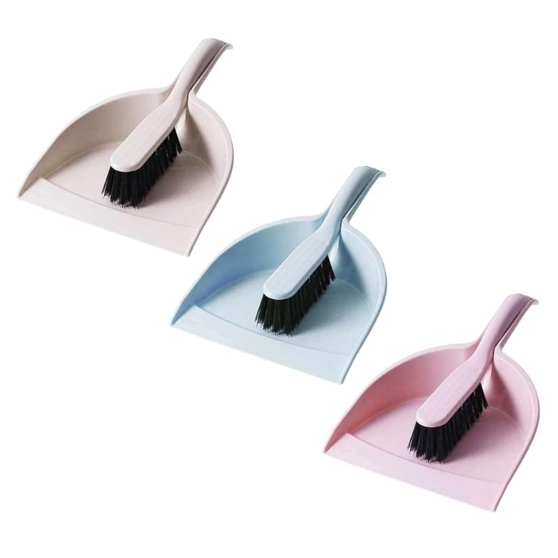 Small Broom and Dustpan Set Mini Hand Broom Dust Pan with Cleaning Brush Combo for Home Desktop Sofa Kitchen Keyboard