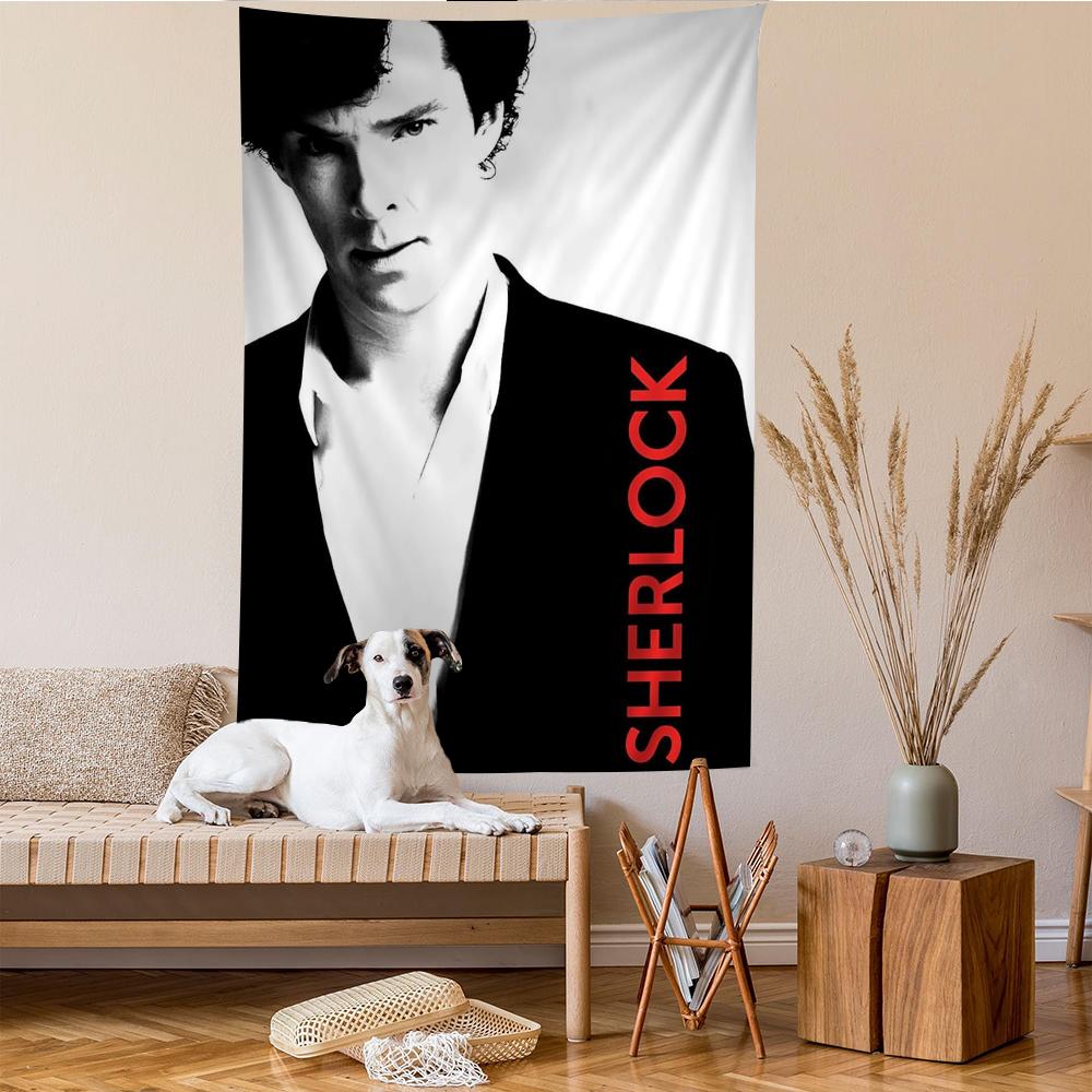 

Mystery TV Series Sherlock Anime Tapestry Hippie Flower Wall Carpets Dorm Decor Cheap Hippie Wall Hanging 74x94cm(29x37in)