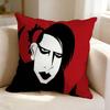 MMarilyn Manson Rock Singer  Square DoubleSided Printed Pillow Case Bedroom Bedside Pillow Sofa Cushion Cover