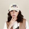 Vintage washed cotton embroidery letter baseball hat men's and women's wide-brimmed sun hat showing face small cap tide
