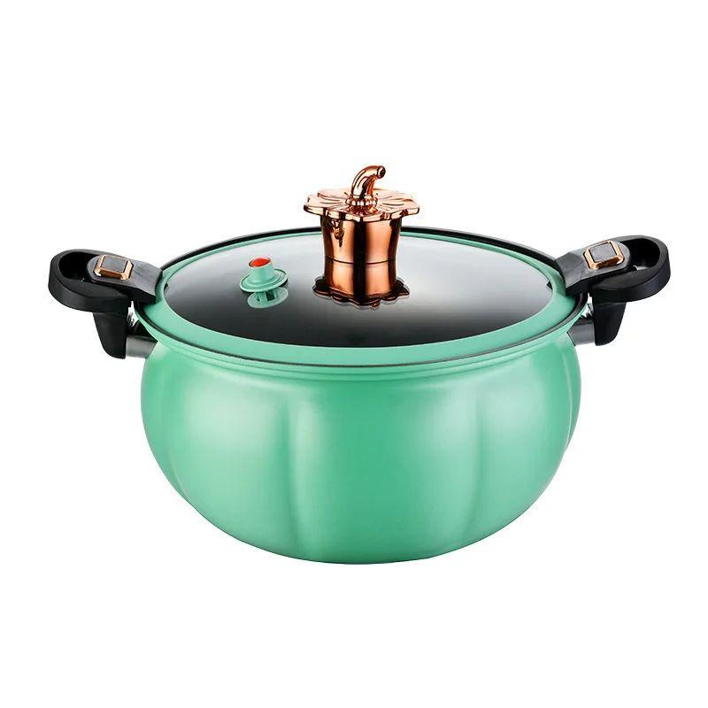 8L Pumpkin Micro Pressure Pot New Home Type Soup Pot Multifunctional Non Stick Pot Gas Stove Universal Soup Pot