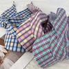 Driving Korean Style Headscarf Baseball Hat Plaid Breathable Triangle Headscarf Hat Sunshade Cotton Strappy Bandana Cap Women