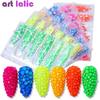 6 grile fluorescente strasuri neon decor pietre prețioase marimi mixte nail art 3D diamant cristal unghii decorațiuni bricolaj