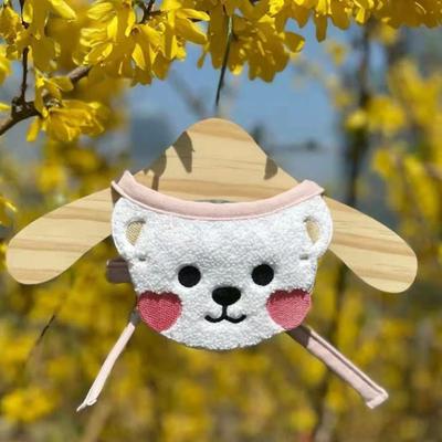 Small and Medium-sized Dog Dog Cat Lace-up Saliva Towel Pet Supplies Dog Clothes Decoration Cat Supplies Cute Brown Bear