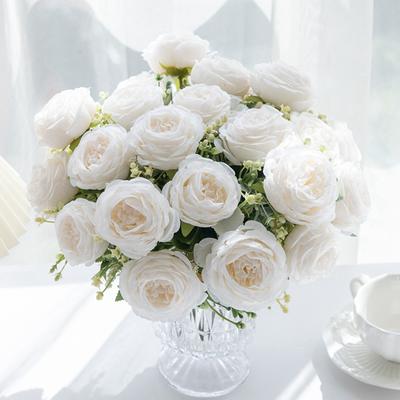 5 Heads Peony Artificial Flowers for Home Floral Arrangement Decoration Christmas Garlands Vase Wedding Outdoor Arch Accessories