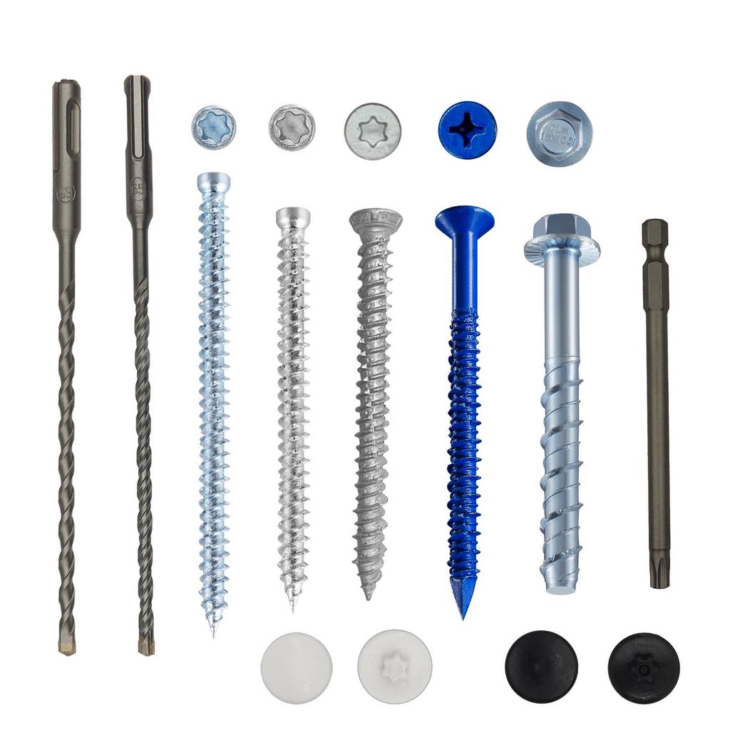 Blue Rust-Proof Countersunk Self-Tapping Cement Screws