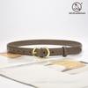 Simple Oval Buckle Pin Buckle Women'S Belt Leather Decorative Suit Skirt Women'S Belt Women