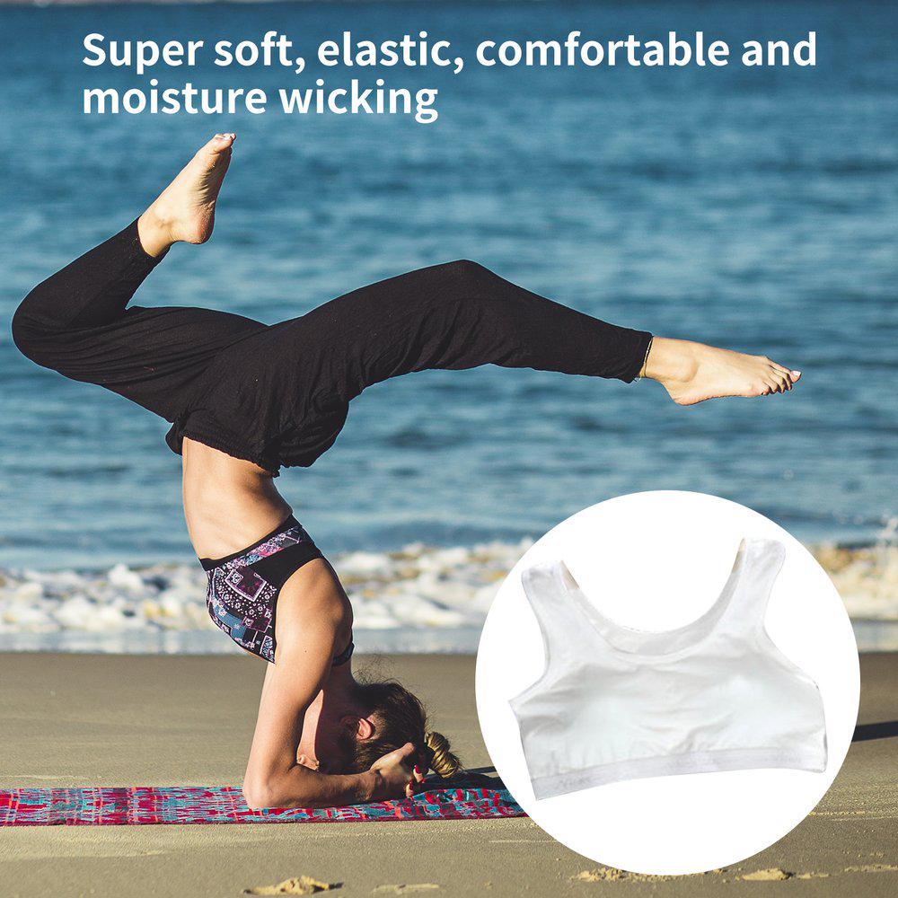 Cuekondy 10-15 Years Children Teen Girls Fashion Underwear Bra Vest Young Girls Soft Cotton Seamless Sport Bra Shirt