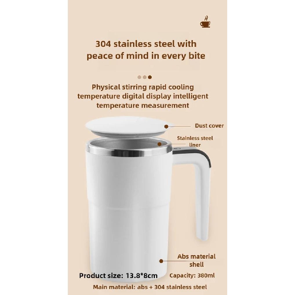 Automatic Self Stirring Magnetic Mug Coffee Self Mixing Mug USB Rechargeable Smart Thermal Cups with LCD Screen Food Safe Mug