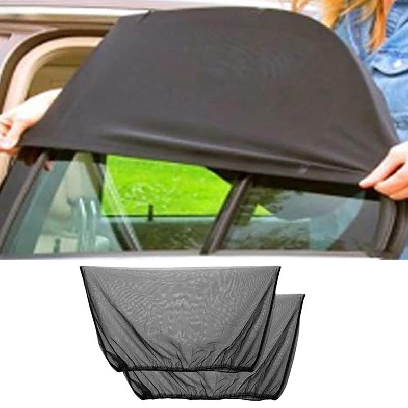 

4 шт. Автомобильные шторки на окна, Эластичная сетка, Шторки от солнца для передних и задних боковых окон для защиты от тепла и УФ-излучения B