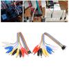 Crocodile Clip to Jump Wire 20pin Male/Female Jumper Breadboard Test Lead Cable 20cm