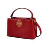 Tory Burch Britten Double T Logo Hardware Leather Shoulder Crossbody Bag Small Women Handbags Red 142622-600