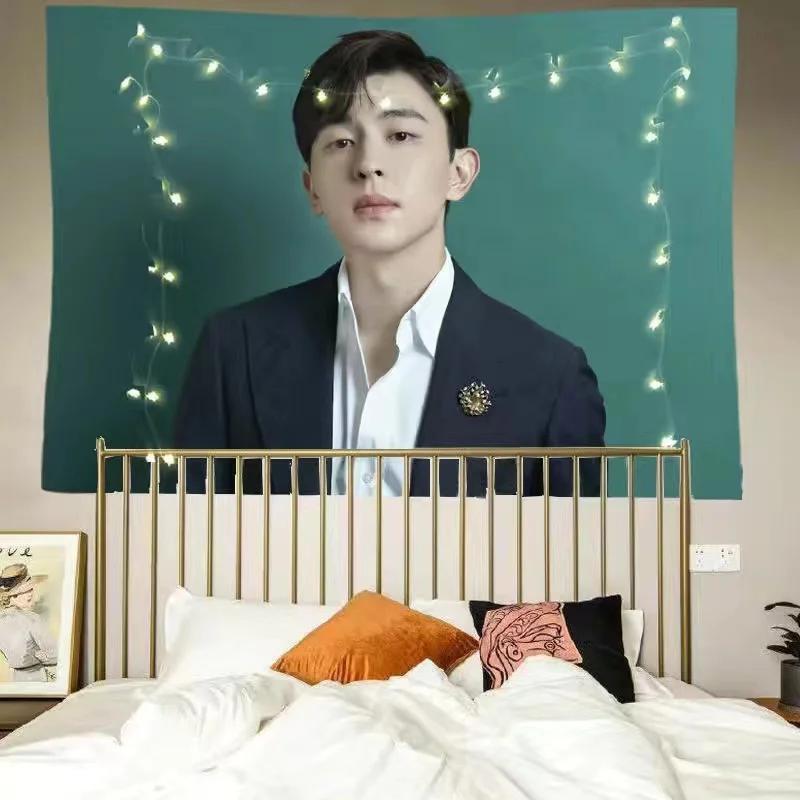 Celebrity support tapestry polyester wall hanging Kpop style fan decoration bedroom dormitory photos wall background decoration