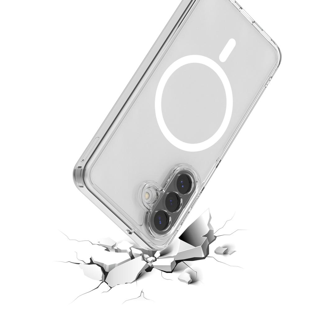 Applicabile a Samsung A27 custodia trasparente magnetica per cellulare A57/A37 Bayer anti-ingiallimento tpu + pc anti-caduta due-in-uno A17