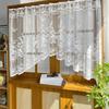 Translucent Window Sheer Curtain Flower Pattern Window Drape  Home Decoration