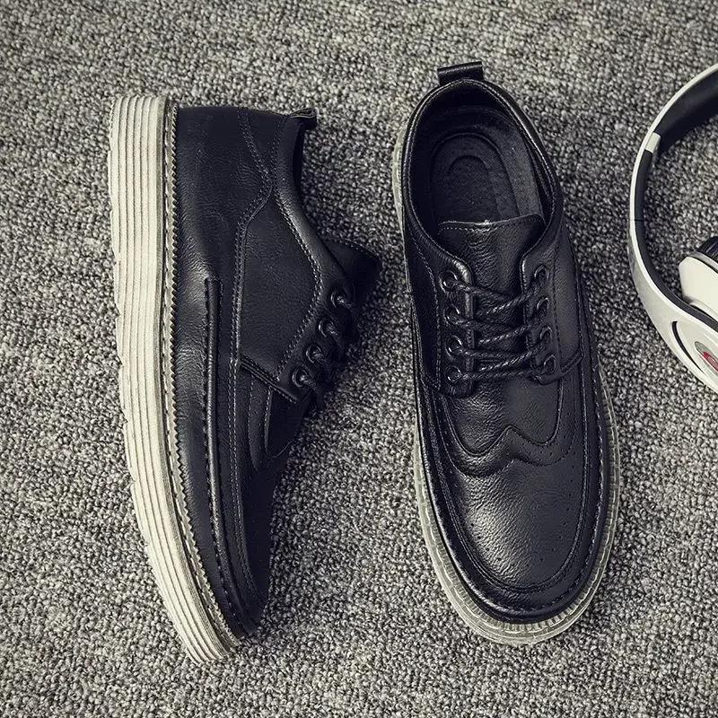 Fashion Formal Man Casual Shoe Business New In Dress Luxury Sale Common Leather Brogue Shoes For Men Cheap Clearance Comfortable Pu On