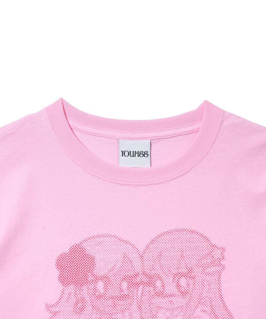 YOUHEE Youhee Friends Graphic T-Shirts_Pink
