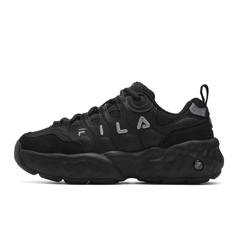 

FILA MUFFIN Cushioning Abrasion Resistant Breathable Lightweight Low top Casual Shoes Women s Black F12W541145FBK 36.5