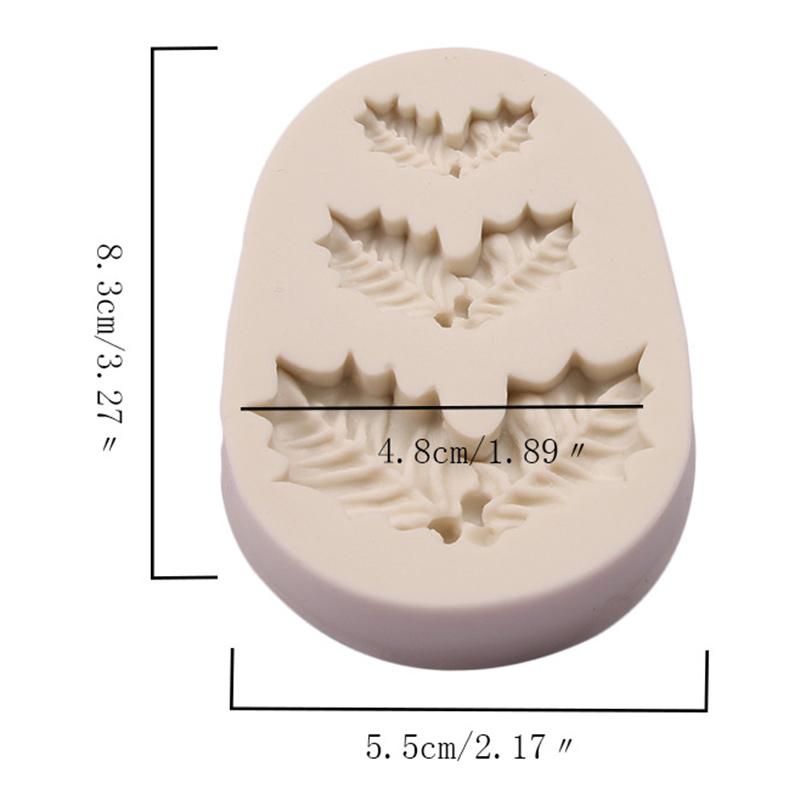 

2 шт. Рождественские листья падуба, силиконовая форма в форме листа, помадка, шоколадные десертные формы, декор своими руками