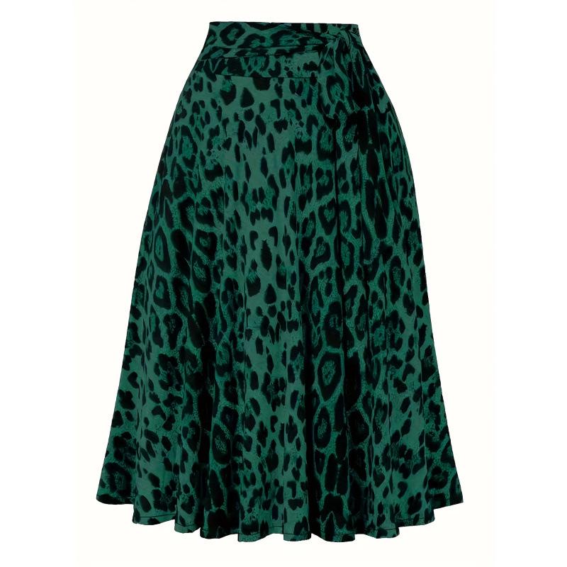 

Leopard Print Half Skirt 78035 3XL зелёный