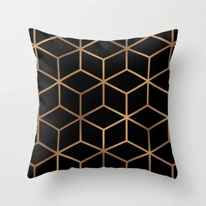 Geometric Cube Print Pillowcase Car Ornaments Office Living Room Home Pillowcase
