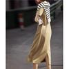 Dress with Soft and Simple Round Neck Short-sleeved T-shirt Skirt