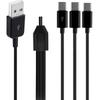 USB C Splitter Cable,USB A Male to 3 Type-C Male Data Sync Charge Cable,3 in 1 Charging Cord Fast Charge for Mobile