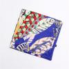 POBING Twill Silk Scarf Women Shawls Indian Feather Print Stoles Bandana Kerchief Hijab Square Scarves Wraps Silk Foulards 130CM