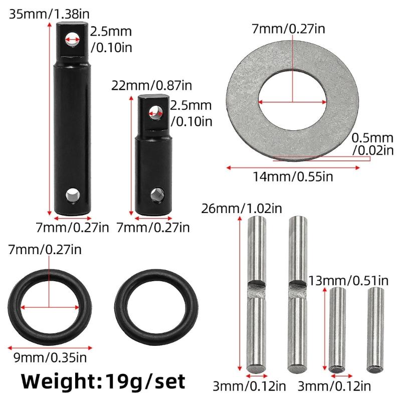 Simulated Car Metal Differential Gear Axles Kits Metal Gear Assembly for Remote Control Car Truck Tractor Model Car